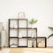 vidaXL Room Divider Bookcase 3-Tier Smoked Oak 137.5x29x103.5 cm Engineered Wood