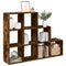 vidaXL Room Divider Bookcase 3-Tier Smoked Oak 137.5x29x103.5 cm Engineered Wood