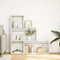 vidaXL Room Divider Bookcase 3-Tier White 123x29x123 cm Engineered Wood