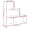 vidaXL Room Divider Bookcase 3-Tier White 123x29x123 cm Engineered Wood