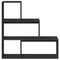 vidaXL Room Divider Bookcase 3-Tier Black 123x29x123 cm Engineered Wood
