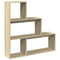 vidaXL Room Divider Bookcase 3-Tier Sonoma Oak 123x29x123 cm Engineered Wood