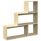 vidaXL Room Divider Bookcase 3-Tier Sonoma Oak 123x29x123 cm Engineered Wood