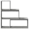 vidaXL Room Divider Bookcase 3-Tier Concrete Grey 123x29x123 cm Engineered Wood