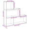 vidaXL Room Divider Bookcase 3-Tier Smoked Oak 123x29x123 cm Engineered Wood