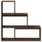 vidaXL Room Divider Bookcase 3-Tier Brown Oak 123x29x123 cm Engineered Wood