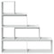 vidaXL Room Divider Bookcase 4-Tier White 143.5x29x143.5 cm Engineered Wood