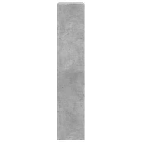 vidaXL Room Divider Bookcase 4-Tier Concrete Grey 143.5x29x143.5 cm Engineered Wood