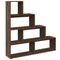 vidaXL Room Divider Bookcase 4-Tier Brown Oak 143.5x29x143.5 cm Engineered Wood