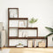 vidaXL Room Divider Bookcase 4-Tier Brown Oak 143.5x29x143.5 cm Engineered Wood