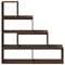 vidaXL Room Divider Bookcase 4-Tier Brown Oak 143.5x29x143.5 cm Engineered Wood