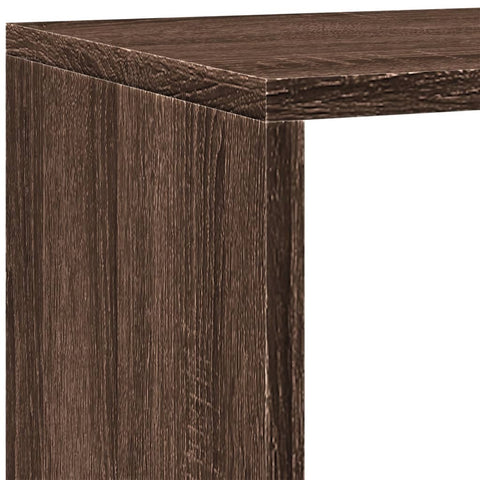 vidaXL Room Divider Bookcase 4-Tier Brown Oak 143.5x29x143.5 cm Engineered Wood