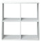 vidaXL Room Divider Bookcase White 69.5x29x69.5 cm Engineered Wood