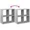 vidaXL Room Divider Bookcase Concrete Grey 69.5x29x69.5 cm Engineered Wood