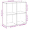 vidaXL Room Divider Bookcase Concrete Grey 69.5x29x69.5 cm Engineered Wood