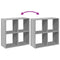 vidaXL Room Divider Bookcase Grey Sonoma 69.5x29x69.5 cm Engineered Wood
