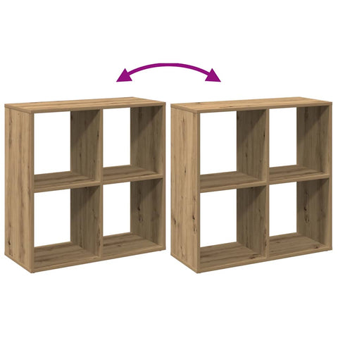 vidaXL Room Divider Bookcase Artisan Oak 69.5x29x69.5 cm Engineered Wood