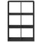 vidaXL Room Divider Bookcase Black 69.5x29x103.5 cm Engineered Wood