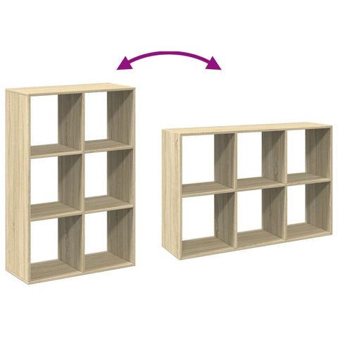 vidaXL Room Divider Bookcase Sonoma Oak 69.5x29x103.5 cm Engineered Wood
