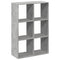 vidaXL Room Divider Bookcase Concrete Grey 69.5x29x103.5 cm Engineered Wood
