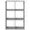 vidaXL Room Divider Bookcase Concrete Grey 69.5x29x103.5 cm Engineered Wood