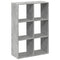vidaXL Room Divider Bookcase Concrete Grey 69.5x29x103.5 cm Engineered Wood
