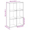 vidaXL Room Divider Bookcase Concrete Grey 69.5x29x103.5 cm Engineered Wood