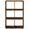 vidaXL Room Divider Bookcase Smoked Oak 69.5x29x103.5 cm Engineered Wood