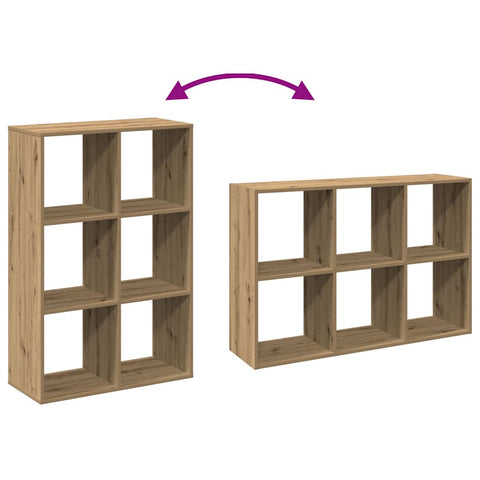vidaXL Room Divider Bookcase Artisan Oak 69.5x29x103.5 cm Engineered Wood