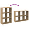 vidaXL Room Divider Bookcase Artisan Oak 69.5x29x103.5 cm Engineered Wood