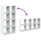 vidaXL Room Divider Bookcase White 69.5x29x137.5 cm Engineered Wood
