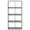vidaXL Room Divider Bookcase Grey Sonoma 69.5x29x137.5 cm Engineered Wood