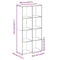 vidaXL Room Divider Bookcase Grey Sonoma 69.5x29x137.5 cm Engineered Wood