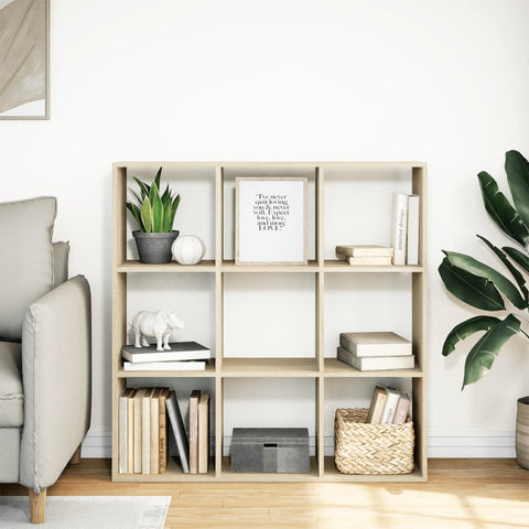 vidaXL Room Divider Bookcase Sonoma Oak 102x29x103.5 cm Engineered Wood