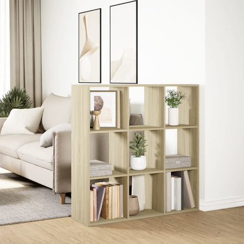 vidaXL Room Divider Bookcase Sonoma Oak 102x29x103.5 cm Engineered Wood