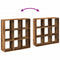 vidaXL Room Divider Bookcase Old Wood 102x29x103.5 cm Engineered Wood