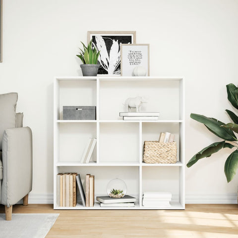 vidaXL Room Divider Bookcase White 102x29x103.5 cm Engineered Wood