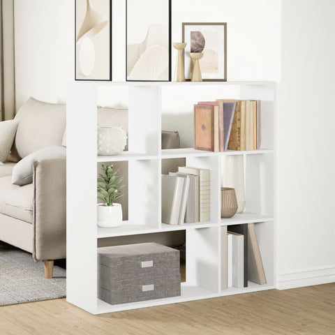 vidaXL Room Divider Bookcase White 102x29x103.5 cm Engineered Wood