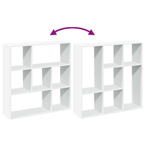 vidaXL Room Divider Bookcase White 102x29x103.5 cm Engineered Wood