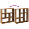 vidaXL Room Divider Bookcase Old Wood 102x29x103.5 cm Engineered Wood
