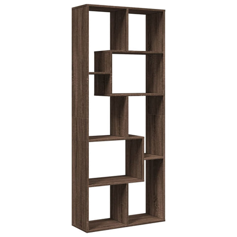 vidaXL Room Divider Bookcase Brown Oak 67x25x161.5 cm Engineered Wood