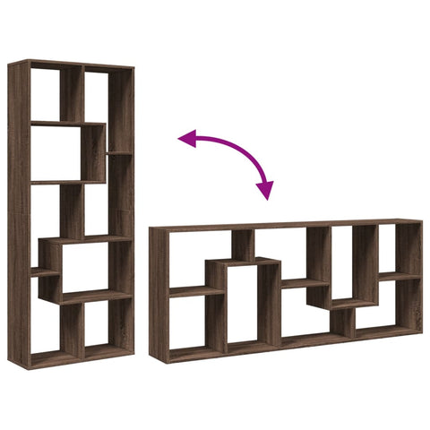 vidaXL Room Divider Bookcase Brown Oak 67x25x161.5 cm Engineered Wood