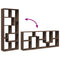 vidaXL Room Divider Bookcase Brown Oak 67x25x161.5 cm Engineered Wood