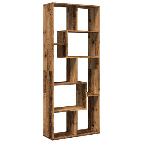 vidaXL Room Divider Bookcase Old Wood 67x25x161.5 cm Engineered Wood