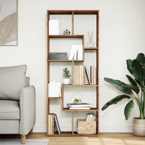 vidaXL Room Divider Bookcase Artisan Oak 67x25x161.5 cm Engineered Wood