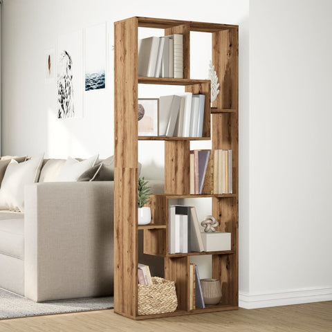 vidaXL Room Divider Bookcase Artisan Oak 67x25x161.5 cm Engineered Wood