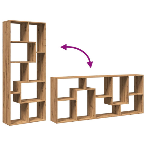vidaXL Room Divider Bookcase Artisan Oak 67x25x161.5 cm Engineered Wood