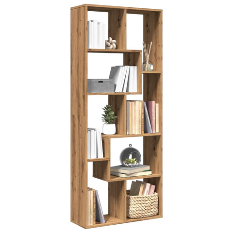 vidaXL Room Divider Bookcase Artisan Oak 67x25x161.5 cm Engineered Wood