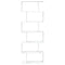 vidaXL Room Divider Bookcase 6-Tier White 70x24x193 cm Engineered Wood