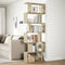 vidaXL Room Divider Bookcase 6-Tier Sonoma Oak 70x24x193 cm Engineered Wood